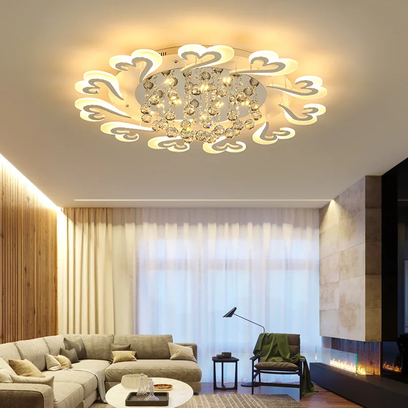 Modern Living Room Bedroom LED Ceiling Light Acrylic Crystal Ceiling
