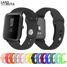 Laforuta 20 ММ Спортивный мягкий силиконовый ремешок для часов Xiaomi Amazfit ремешок Bip для Huami Amazfit Bip браслет быстросъемный браслет