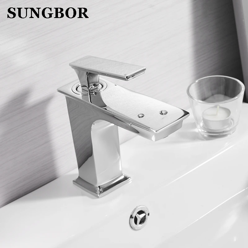 Basin Bathroom Brass Sink Mixer Tap Chrome/Black/Brushed Nickel Tap Faucet Basin Mixer Faucet Water Cold And Hot Water Tap HB-73 Basin Bathroom Brass Sink Mixer Tap Chrome/Black/Brushed Nickel Tap Faucet Basin Mixer Faucet Water Cold And Hot Water Tap HB-73