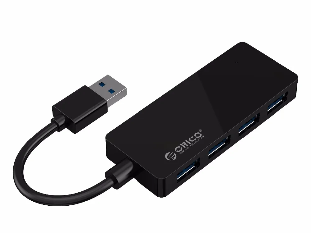 ORICO HC4-U3 Mini 4 порта USB3.0 концентратор USB разветвитель с кабелем 10 см Малый размер для настольных ноутбуков ПК чтение Кардер USB3.0 концентратор