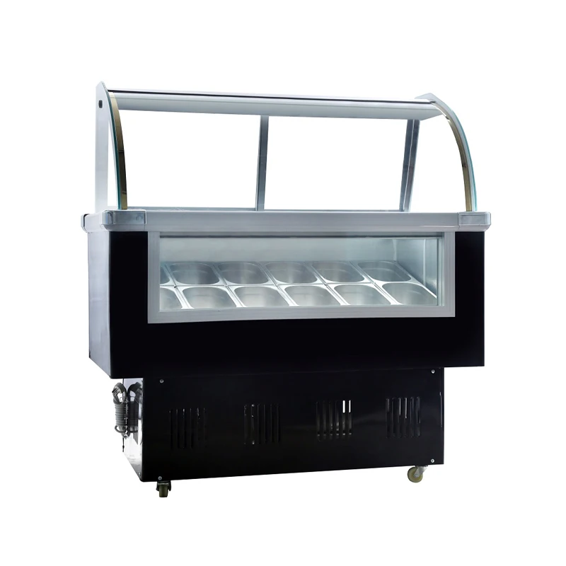

Multifunctional 12/14 pan hard ice cream showcase freezer with good quality for sale