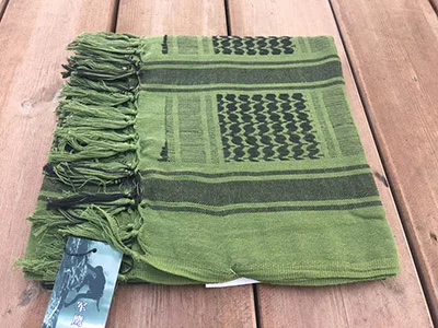 Arab-Cotton-Scarf-Shawl-Veil-Military-US-Soldier-Army-Tactical-Paintball-110cm бадминтонных ракеток 015 - Цвет: Green