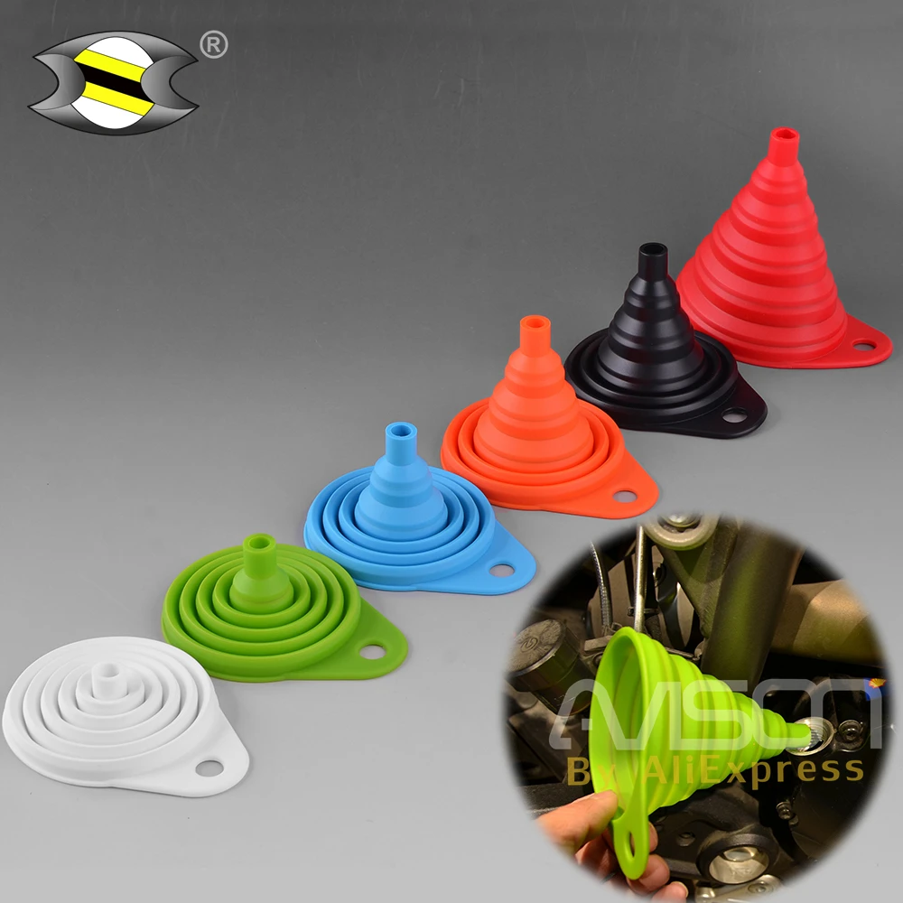 

Motorcycle Oil Funnel Hopper Collapsible Silicone Oil Fuel Funnel Foldable for DUCATI HONDA SUZUKI YAMAHA KAWASAKI