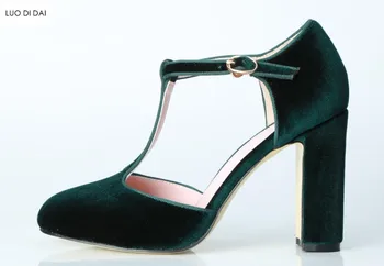 

2019 fashion summer women green suede pumps sexy high heels wedding shoes point toe pumps party shoes chunky heel pumps