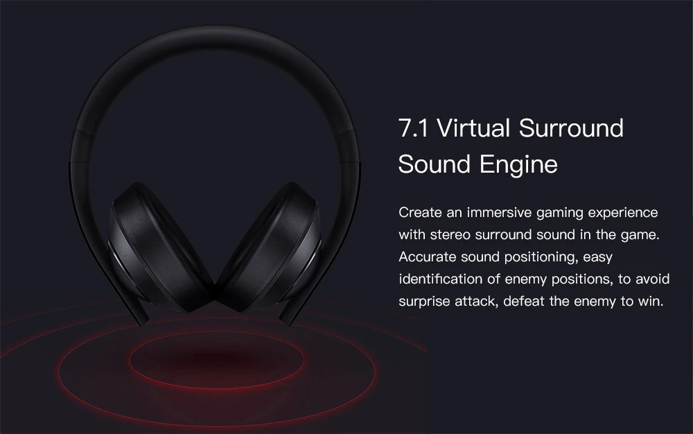 Xiaomi mi Ga mi ng наушники 7,1 Virtual Surround стерео с подсветкой анти-шум гарнитура Стерео тяжелый бас