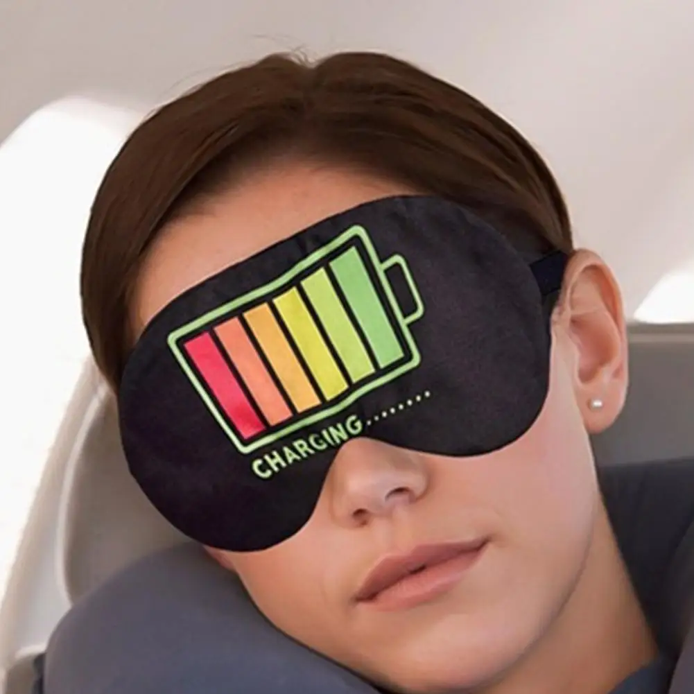 

Unisex Fashion Charging Battery Pattern Sleeping Eye Mask Cover Patch Shade