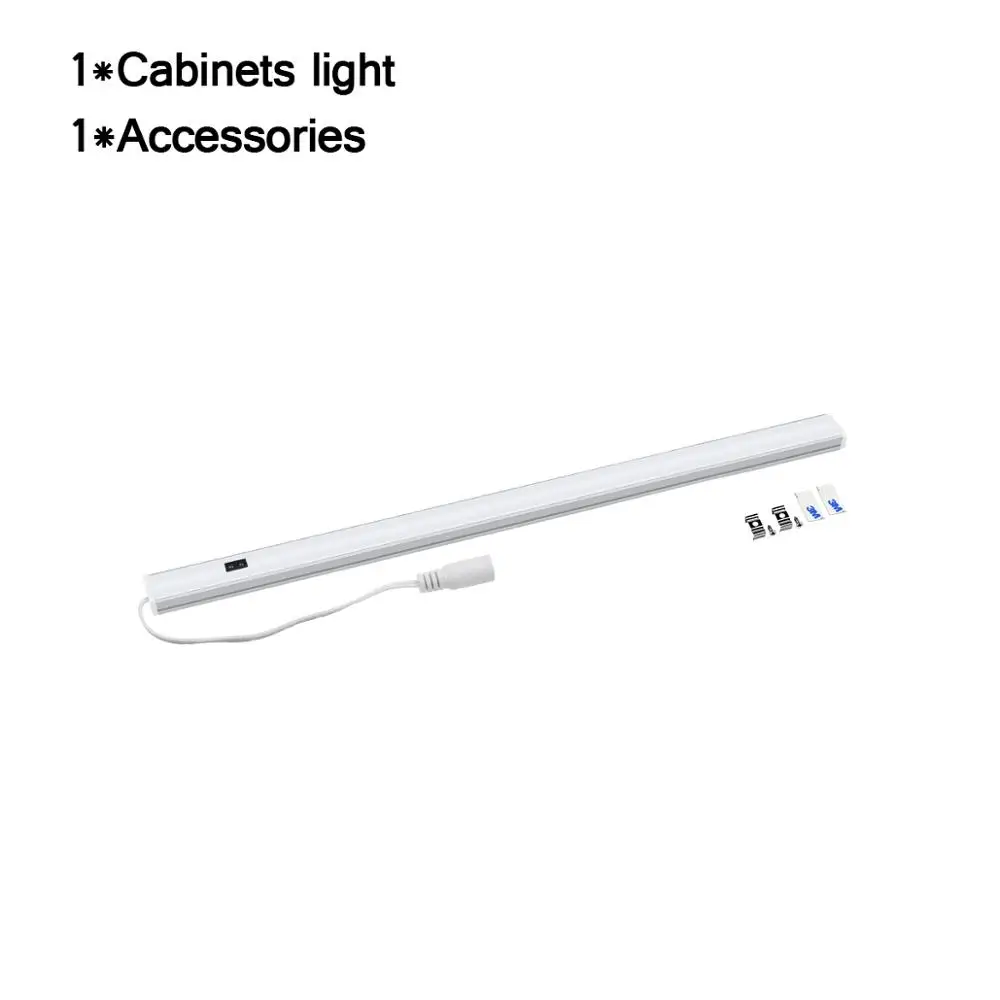 LED Under Cabinet Light Hand Sweep Sensor Night lamp 12V Hand Wave LED Bar Light For Bedroom,Kitchen Closet,Wardrobe,Stairs,Path - Цвет: 1Pcs