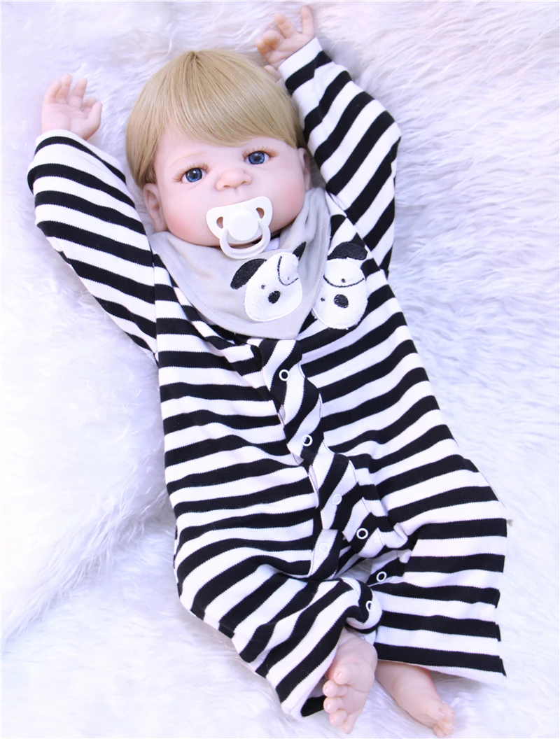 22 &quot/55 см полный силиконовые reborn baby doll мягкий средства ухода за кожей высокое