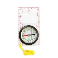 Акриловая Лупа компас шнурок точность измерительные весы линейка Открытый Отдых Туризм Альпинизм Приключения инструмент выживания