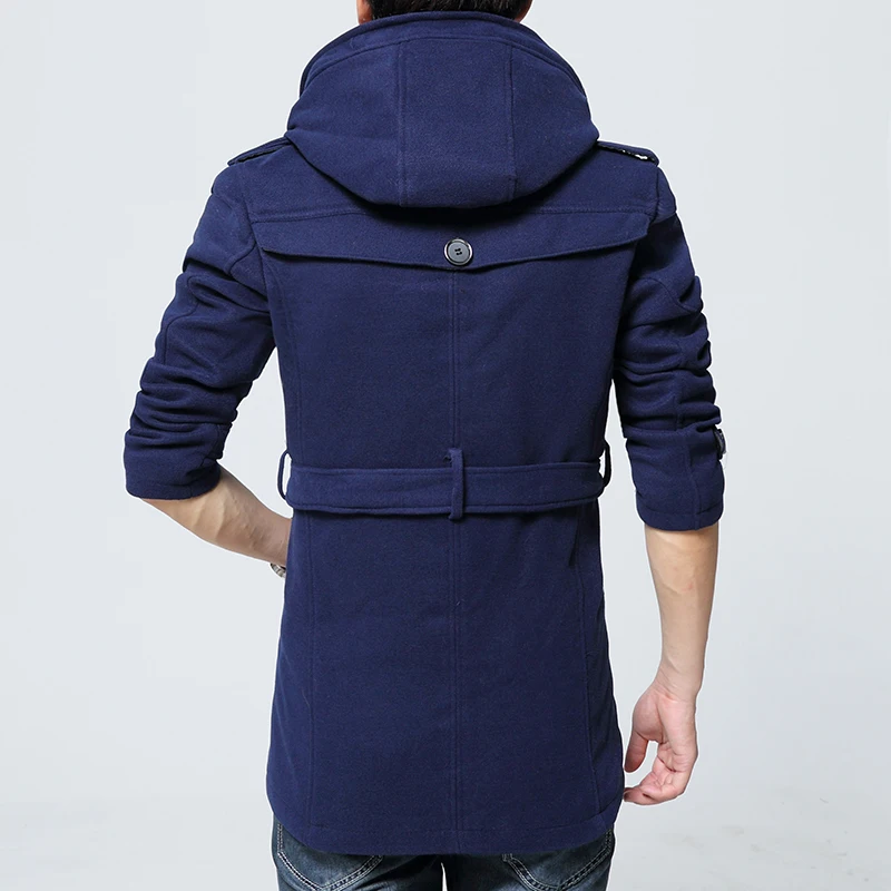 Мужской утепленный Тренч с капюшоном размеры до 5XL|hooded trench|trench wintermen trench |