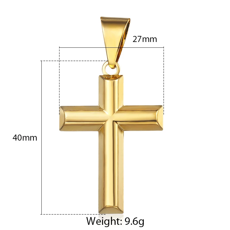 Davieslee мужские Wo мужские s крест кулон Распятие Иисуса золотые христианские Подвески мужские ювелирные изделия женские подарки для мужчин дропшиппинг DGPP01 - Окраска металла: GP300