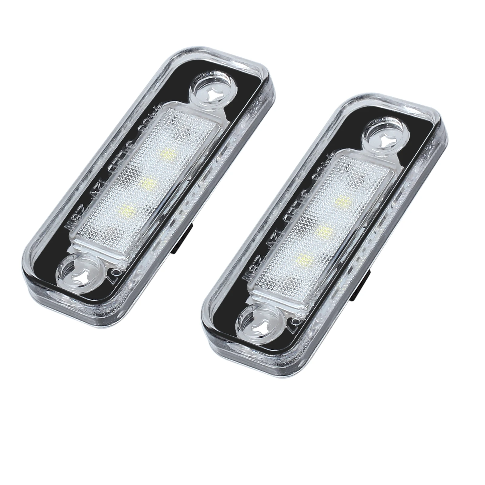 Justech 2 Pcs License Plate Light Lighting Lamps Bulbs 7000K White 3 SMD LEDs for Mercedes Benz SLK R171 S203 W211 S211 / 1103