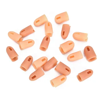 

10Pcs/Set Nail Art Practice Fake Hand Replacement Finger Parts Hand Silicone Finger Cover Skin Brown Colors