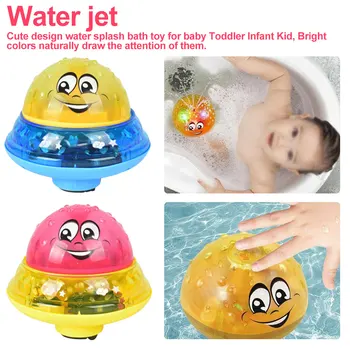 

Bath Toys Spray Water Light Rotate with Shower Pool Kids Toys for Children Toddler Swimming Party Bathroom LED Light Toys