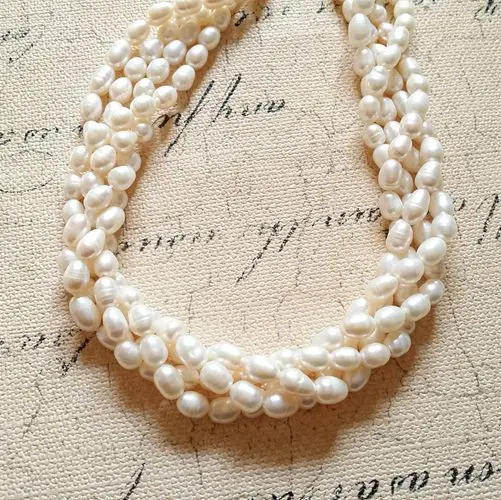 

5-8MM 98Pcs/Pack Natural Freshwater Pearl Loose Strands Jewelry Beads