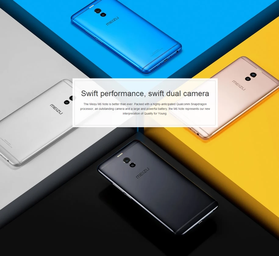 Meizu M6 NOTE Snapdragon 625, 3 Гб ОЗУ, 16 Гб ПЗУ, 4G LTE, 5,5 дюймов, 1080 P, 4000 мАч, смартфон на Android, быстрая зарядка