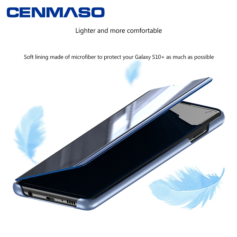 

For Samsung S10 Plus Case Luxury Original Smart Window Mirror Flip Cover for Samsung galaxy S8 S9 S10 Plus Note 8 9 10 plus Case