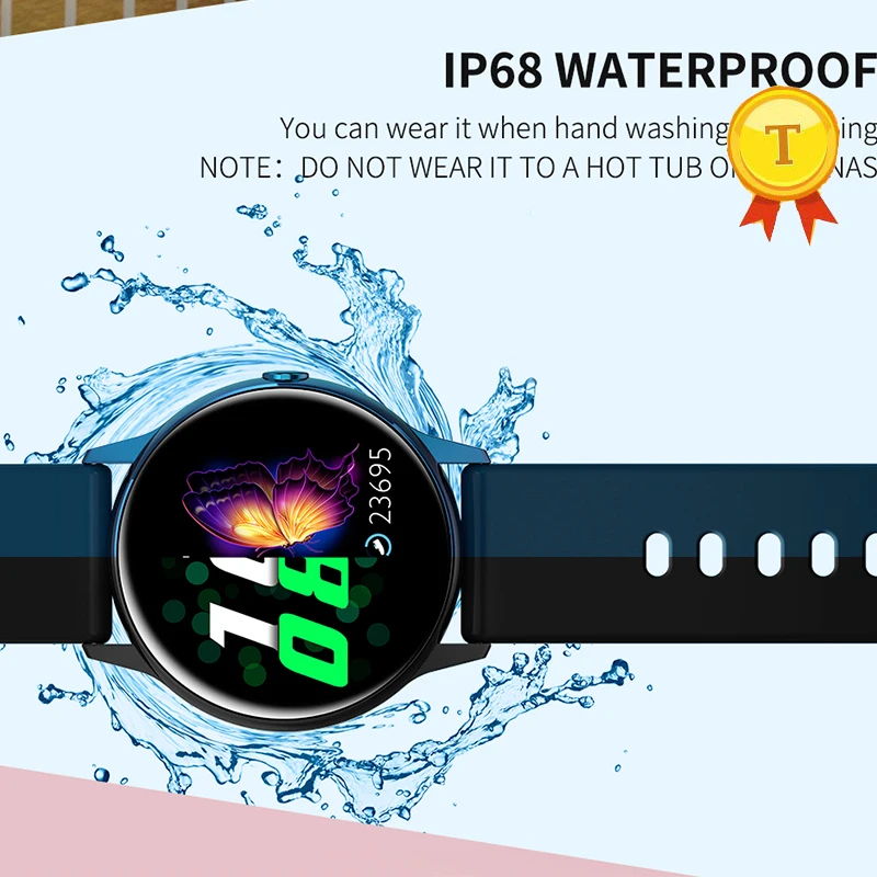 Смарт часы с цветным экраном водостойкие ip68 пульсометром и