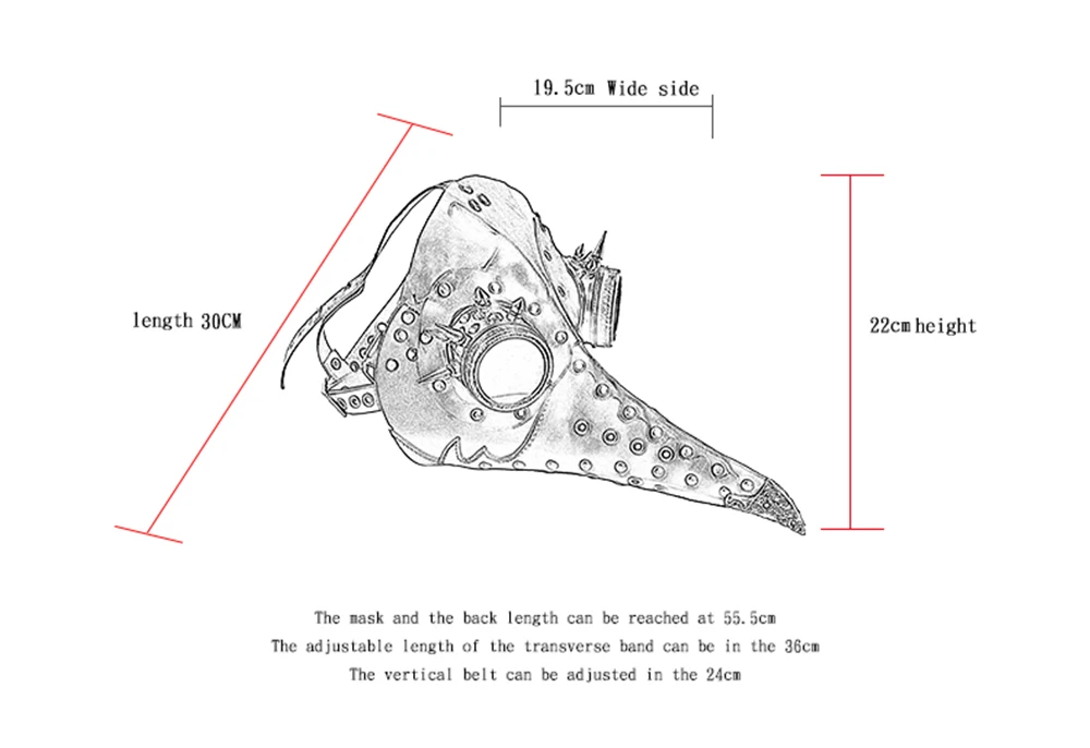Стимпанк чума маска доктора из искусственной кожи Длинный Нос Маска Косплей черная маска с клювом костюм реквизит