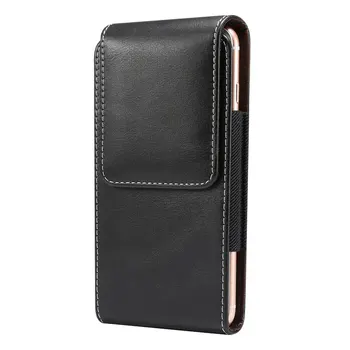 

Universal 4.7~6.9 inch 5 size Waist Packs Small Phone Pouch Holster Case PU Leather Litchi Grain Fanny Pack Casual Belt Clip Bag