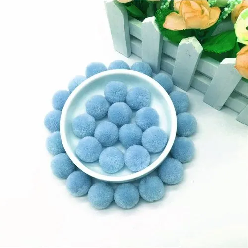 33 Sky blue Кашемировые помпоны 20 мм помпоны плюшевый шар Пушистый Плюшевый поделки для украшения домашней одежды для шитья на ткани DIY принадлежности для рукоделия 20g32pc - Цвет: 33 Sky blue