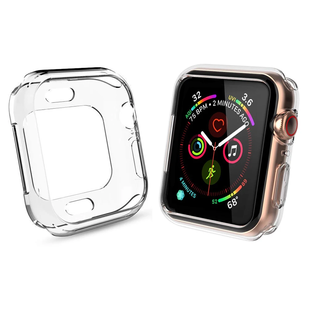 YOLOVIE силиконовый мягкий чехол для Apple Watch Series 4 40 мм 44 мм устойчивый к царапинам защитный бампер чехол для iWatch 3 2 42 мм 38 мм