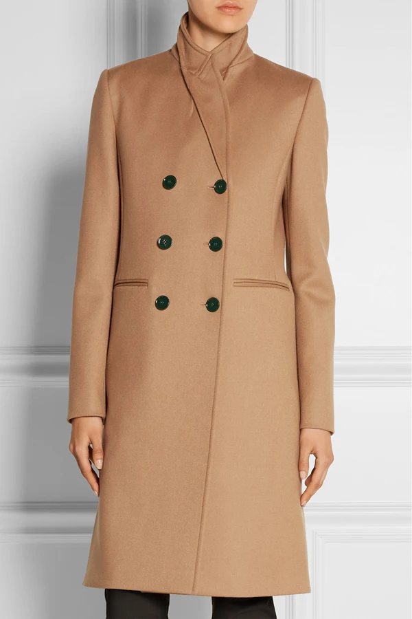 UK Весна Зима женское двубортное длинное пальто со стоячим воротником стильное деловое пальто manteau femme casaco feminino