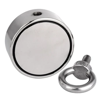 

Super Strong Round Powerful Magnets with Hanging Hole 60 * 30mm Cylindrical Neodymium Magnet Tool For Fishing