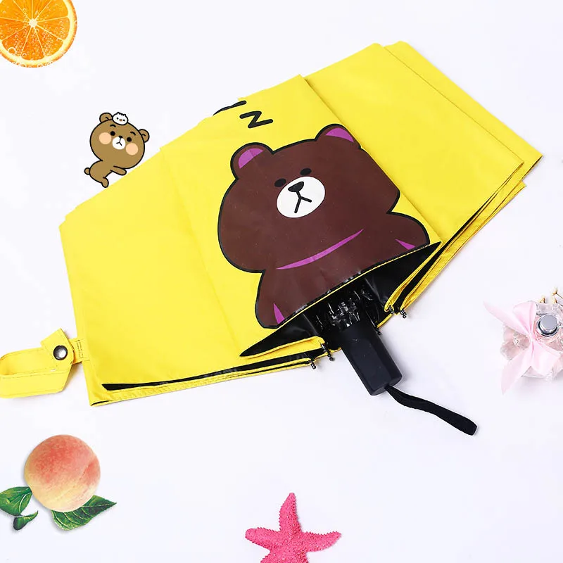 

Women Kids Portable Cartoon Cat Folding Umbrella Waterproof Blossom Black Coating Sunshade Parasol Outdoor Sports Camping Kits