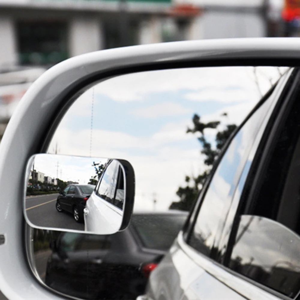1 пара, автомобильное Безрамное зеркало на 360 градусов, широкоугольное выпуклое зеркало, маленькое круглое боковое зеркало заднего вида с повязкой на глаза, Парковочное зеркало