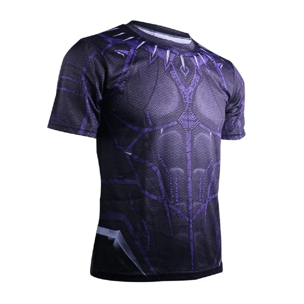 2018 Movie Avengers 3 Infinity War Black Panther T'Challa Cosplay T-Shirts Superhero Mens Polyester O-Neck Tee Shirts Tops (3)