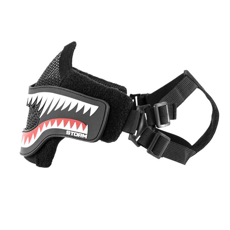 Online Máscara de malla plegable táctica OneTigris máscara XStorm Airsoft y Combo de parches para Airsoft Paintball con correa elástica ajustable