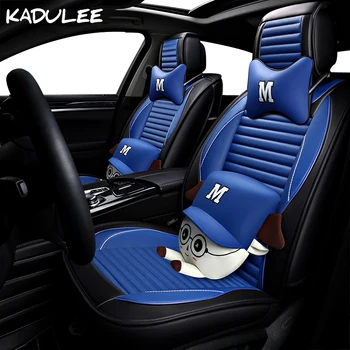 

KADULEE pu car seat covers for lancia ypsilon nissan kicks chevrolet aveo renault sport wolkswagen auto accessories car-styling
