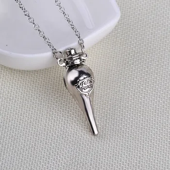 

Movie Jewelry HP Felix Felicis Potion Bottle Necklace Vintage Metal Alloy Pendants&Necklaces Wholesale 24pcs/lot