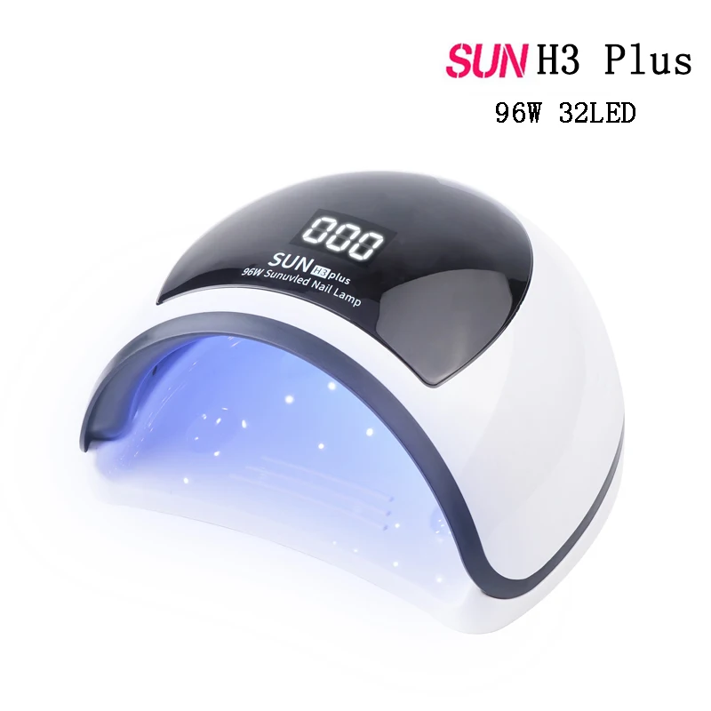 SUN H3 Plus УФ светодиодная лампа для сушки ногтей 96 Вт умный датчик фототерапии машина безболезненный режим Быстросохнущий Гель-лак для ногтей всех типов