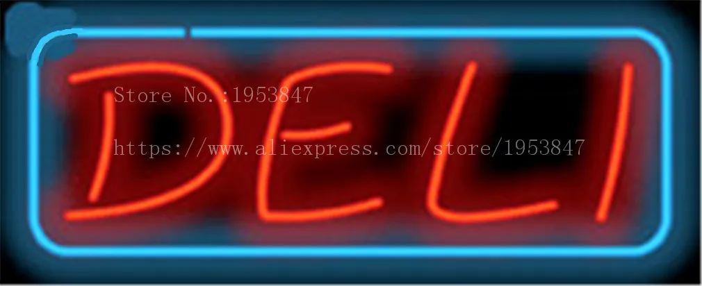 Deli неоновая вывеска настоящий стеклянный трубчатый светильник украшение бара