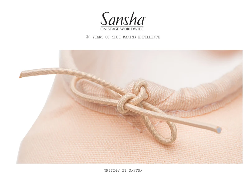 Оригинальная детская балетная обувь Sansha для девочек; тканевые замшевые мягкие балетки с раздельной подошвой; Танцевальная обувь; цвет розовый, белый, черный, телесный; NO.55C