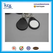 100 шт. черный и белый брелок для ключей ABS MIFARE Classic 1K близость rfid-брелок 13,56 МГц смарт-брелок