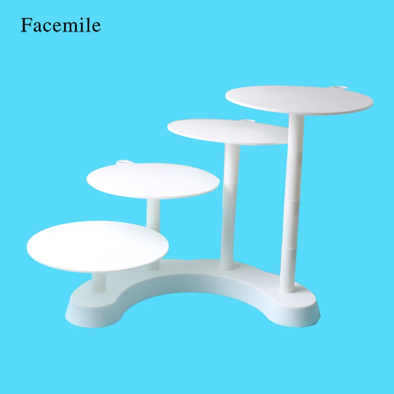

Facemile 4 Layer Wedding Party Cake Rack Stair-Stepping Multilayer Plastic Display Cupcake Stand For Home Kitchen Commercial