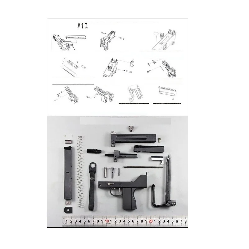 

1:3 Submachine Gun Model Toys For Children M10 Metal Model Submachine