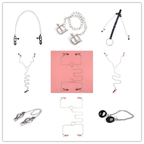 Nipple Clamps With Metal Chain Sex Bdsm Milk Clip Breast Clip For Women Couples Exotic Accessories Nipple Clamps Multi Styles
