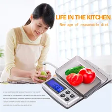 1Pc 2000g x 0.1g Mini Pocket Gram Electronic Digital Jewelry Scale Accurate Weighing Kitchen Scales Balance with LCD Display