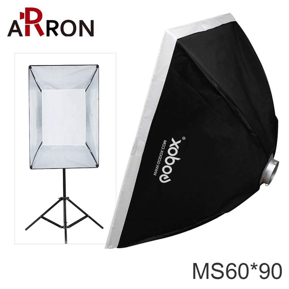 

Arron Godox MS60*90 60x90cm Photo Studio Softbox Soft Box with Universal Mount for Studio Flash Strobe Free Shipping