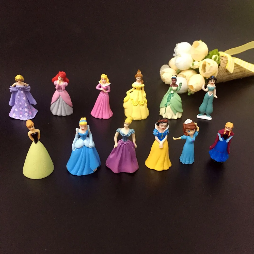 

100pcs/lot 4styles famous princess figure anime 4cm random mixed