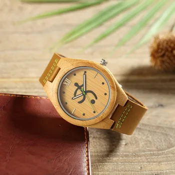 

Men's Wooden Watch, Handmade Vintage Quartz Watches, Natural Wooden Analog Quartz Wrist Watch Leather Strap relogio masculino