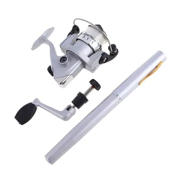 

Mini Portable Aluminum Alloy FRP Pocket Pen Fishing Rod Pole Reel Line River Reservoir Pond Telescopic Fishing Rod Accessories