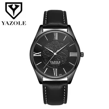 YAZOLE лучший бренд класса люкс мужские s модные часы в деловом стиле Мужские часы кожаные часы relogio masculino erkek kol saati