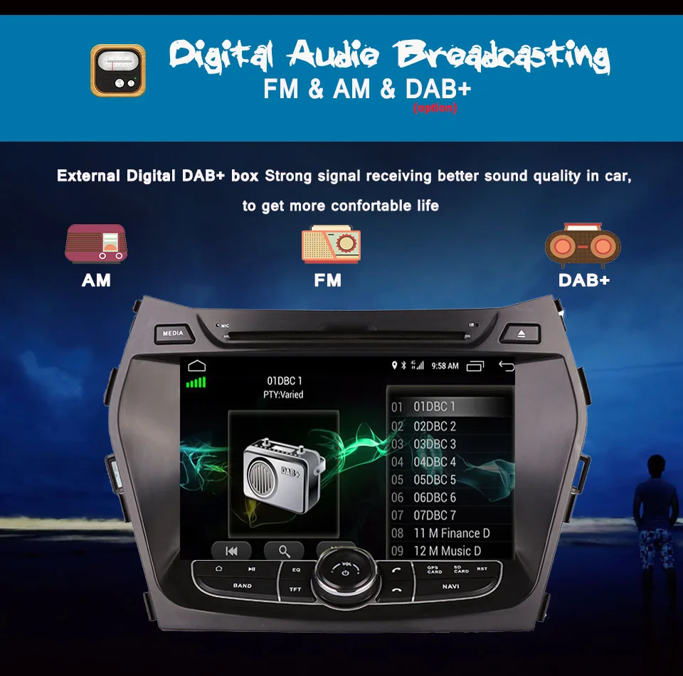 Discount Auto 2 Din 4+64GB Android 9.0 Car dvd gps player For HYUNDAI IX45 2013 - 2018 SANTA FE santafe With WIFI Car multimedia Headunit 14