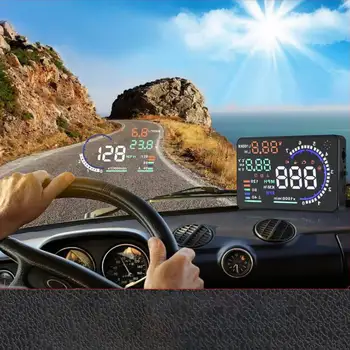 

New Car A8 Head Up Display Universal OBD2/EUOBD Car GPS Overspeed Warning System
