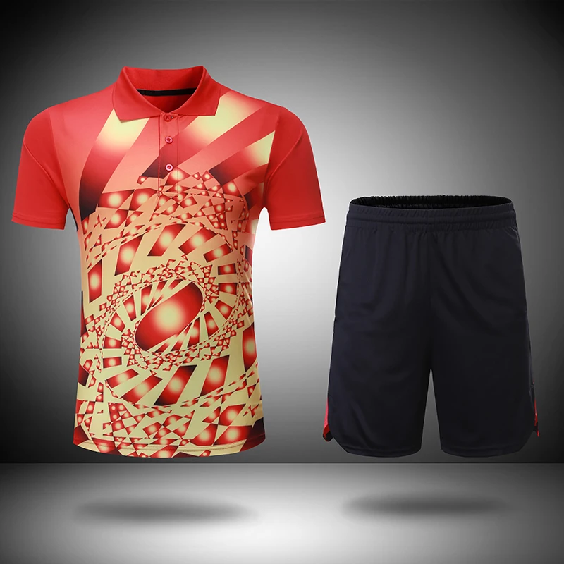 Комплекты одежды для настольного тенниса с бесплатной печатью для мужчин/женщин, комплекты для бадминтона, спортивная одежда для бадминтона, рубашка для бадминтона+ шорты 203